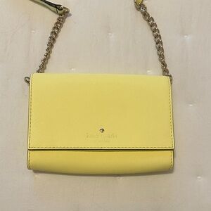 Kate Spade Yellow Crossbody Bag with Gold Chain